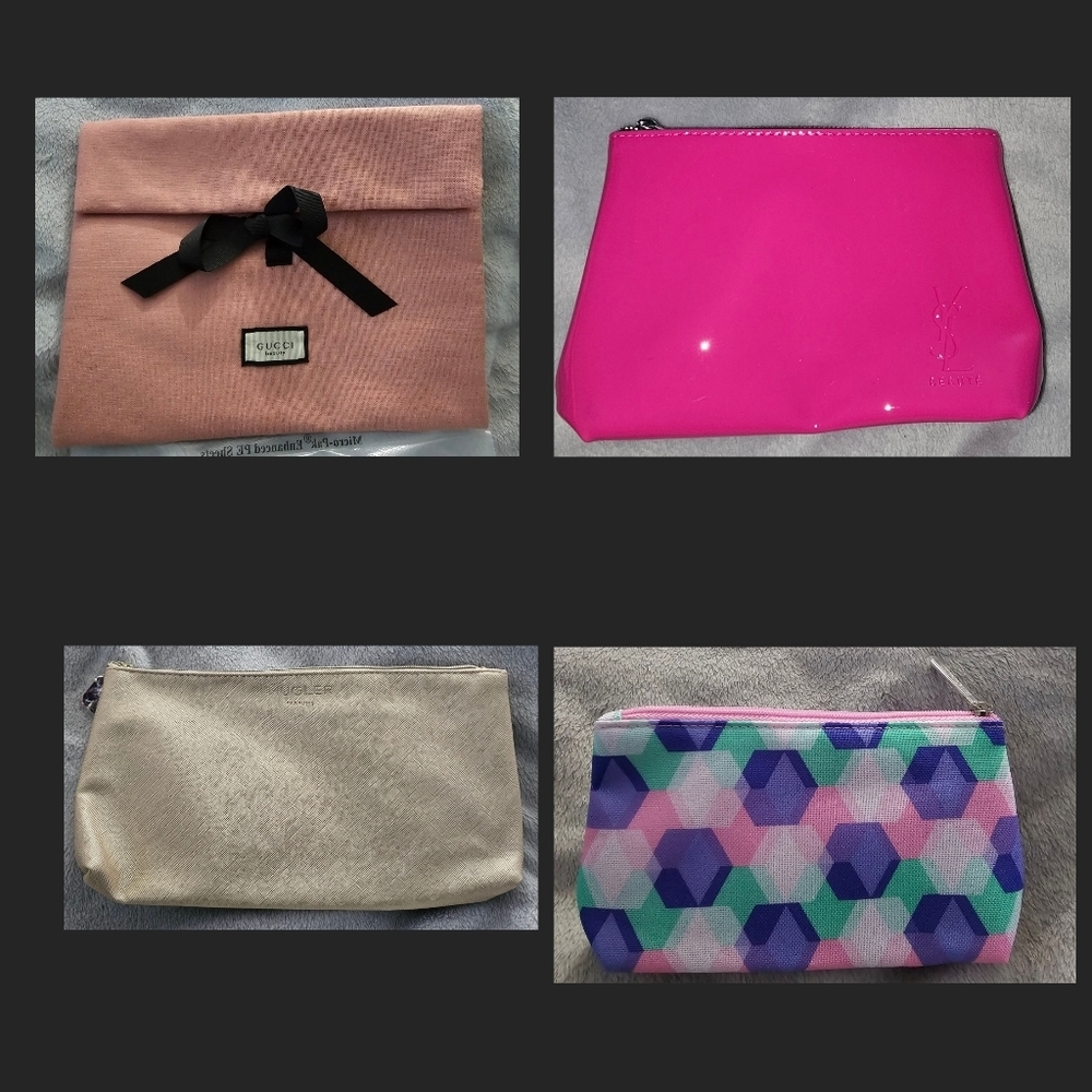 Lot of 4 Cosmetic Pouches/Toiletry Pouches/Travel Pouches